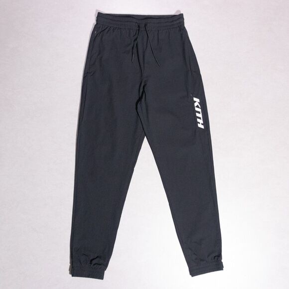 Kith Kalea Nylon Black Slim Fit Jogger Pants Zip Pocket Women's XS Athleisure - Picture 1 of 8